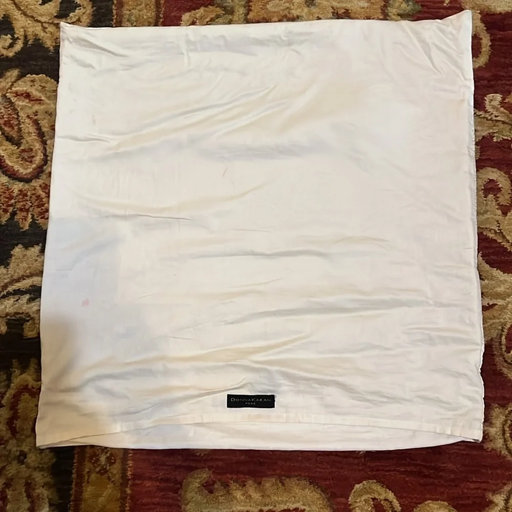 Donna Karan Home Euro Sham/ Pillow Cover in White, EUC